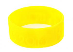 China Cancer wristbands engraved and debossed 25mm width good quality on sale