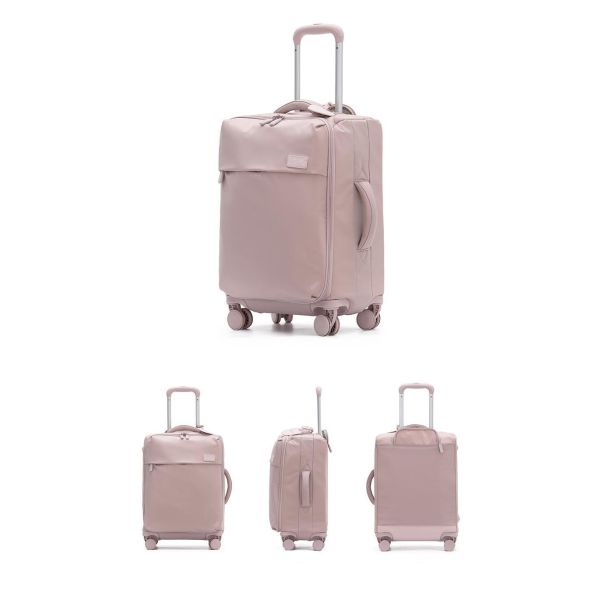 Super Lightweight 2 Piece Soft Side Luggage Set Spinner Wheel Soft Shell Suitcase