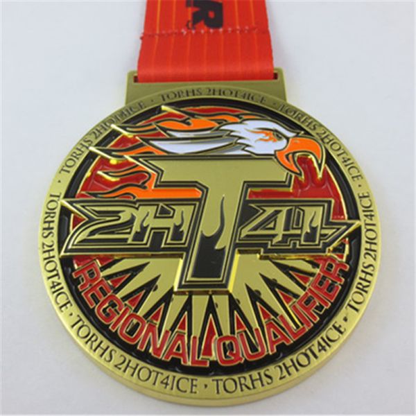 Eastern Dragon-shaped Fun Competition Medals, Commemorative Medals with Soft Enamel and Gold Plating Technique