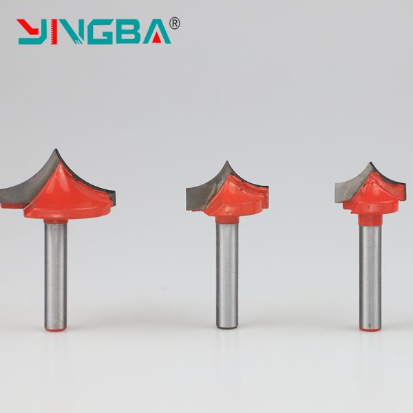 YingBa Factory Custom Carbide 6mm Shank Concave Sharp-Nosed Router Bits Point Cutting Roundover Bit for Woodworking