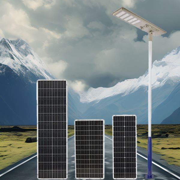 LED Solar Street Light With Self-Cleaning Panel Anti-Dust for Hospital Perimeter Roads