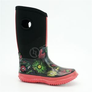 Buy cheap BSCI Kids Warm Rain Boots , Flowers Printed Slip Resistant Rain Boots from wholesalers