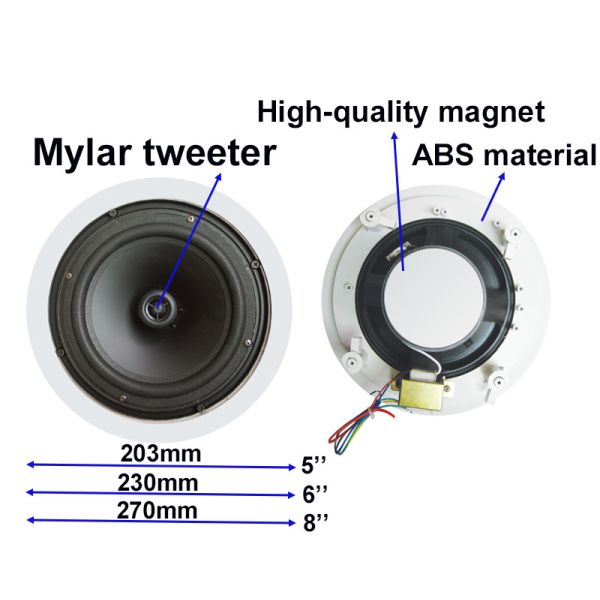 6 Inch Coaxial Speaker 30W Commercial Ceiling Speaker OEM ODM Loudspeaker