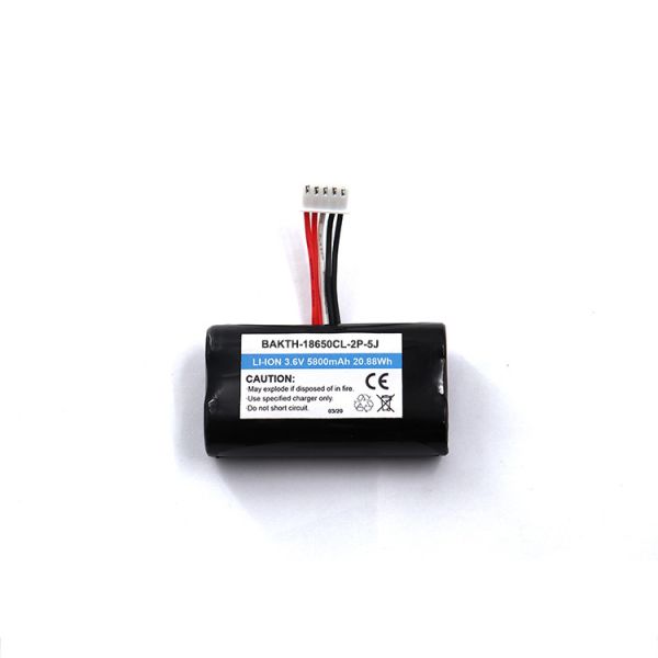Rechargeable Lithium Ion Battery Pack 3.6V 5800mAh BAKTH-18650CL-2P-5J
