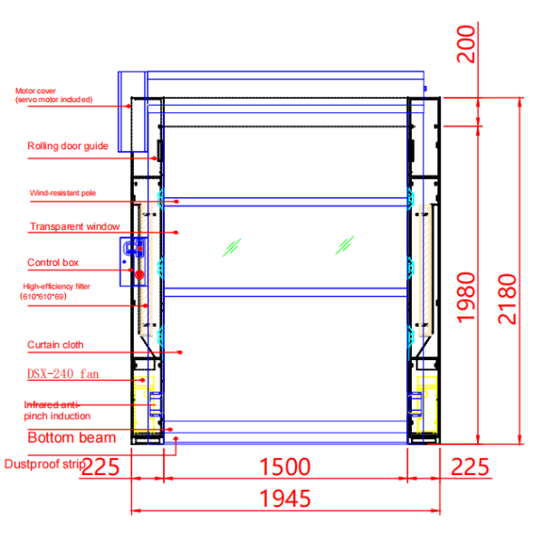 Anti Collision Air Shower Room