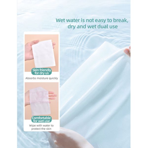 Disposable Face Towels Biodegradable Ultra Soft Washcloths Suitable for Sensitive Skin Facial Cleansing Makeup Removal and Daily
