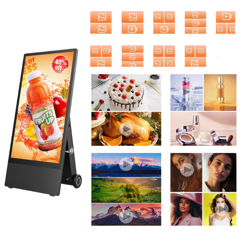 Outdoor Digital Signage with 2000nit High-Brightness Display and 10-Point IR Touch for Battery-Powered Mobile Advertising