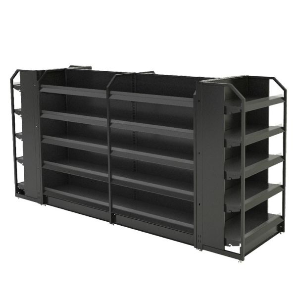Multifunctional 5 Layer Metal Storage Rack Support Supermarket Shelf for Stationery Shop