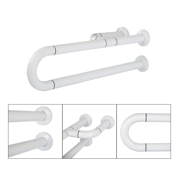 Hospital Anti-Collision Armrest Double-Layer Toilet Grab Bar for Elderly and Disabled