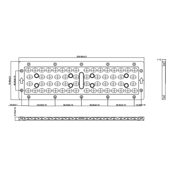 56-in-1 SMD 3030 LED Street Light Module Optical Grade PC Lens for Road, Highway & Area Lighting