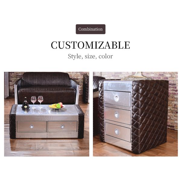 Nidea #8601 Customized Handmade Industrial Design Aluminum Coffee Table for Living Room & Hotel Use