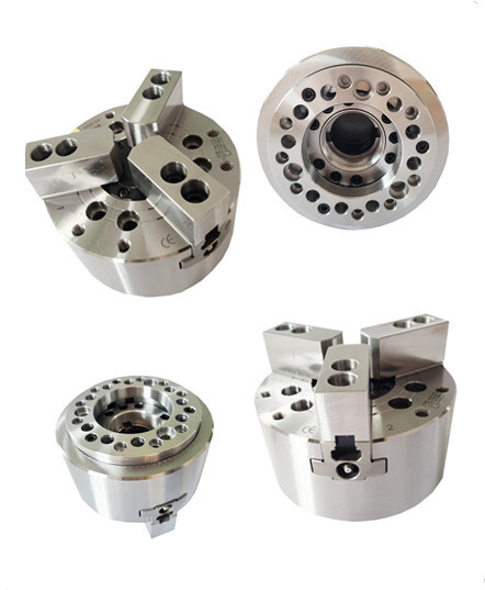 3 Jaws Hollow Structure CNC Machine Power Hydraulic Lathe Chuck