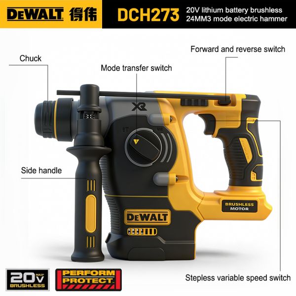 Shock Resistant DEWALT Hammer Drill Rechargeable Dewalt 20V Tools