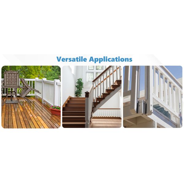 Deck Railing Brackets Connectors for 2x4 Wood Handrail Deck Stair Connectors