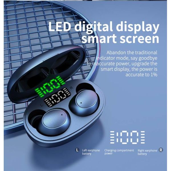 40H Battery Hifi Wireless Bluetooth Stereo Earbud For Music Sports Gaming