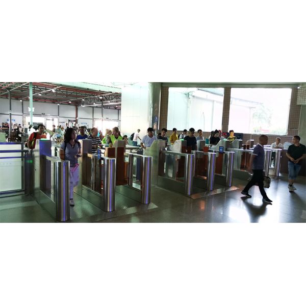 Global elite swing gate engineering design anti-collision acrylic swing gate 130N