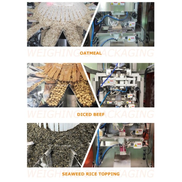 High Speed Automatic Weighing Packing Machine For Snacks Nuts Granules 5-200g With Digital Sensor 20-200 Bags/Min Food Packaging Solution