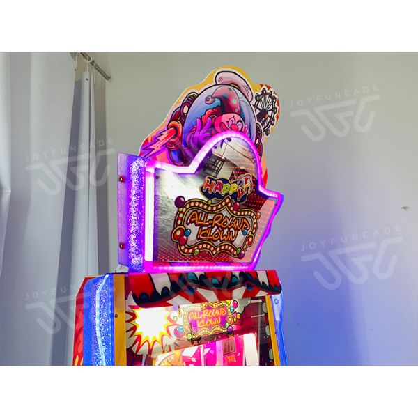 All-Round Clown Arcade Machine Circus-Themed Skill Based Ball Game Interactive Ball Catching Ticket Redemption Game