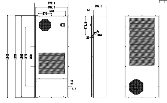 2HP 5000W AC 380V Electrical Cabinet Air Conditioner