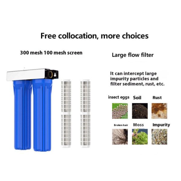 Household Kitchen Two Stage Water Filter 20 Inch Sediment Filter System