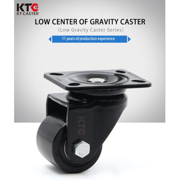 Top Plate Locking Industrial Swivel Casters Rubber Coating 600kg