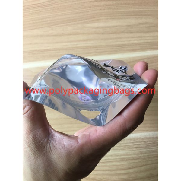 Customized Plastic Zipper Bag , 3 Sides Seal Bag For Mobile Treasure Packing