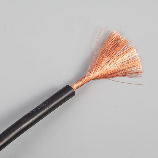 Tough YH Welding Cable with Thick Natural Rubber Jacket and Stranded Copper Wire for Construction Machinery and Power Distribution