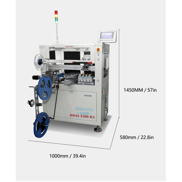 KR42-2500-RA 4-in-1 Tray & Tape Integrated IC Programmer | Electric Drive – No Air Required | 4 Stations ±0.03mm for QFP/QFN/SOP/SSOP