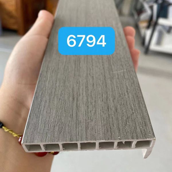 Custom Size UV Coating SPC Decorative Skirting Trim OEM ODM