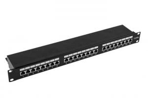 Buy cheap Cold Rolled Steel Cat6 Shielded Patch Panel , Screened 568A B 24 Way Patch Panel product