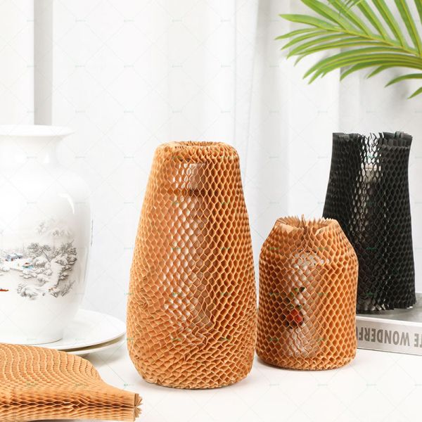 Environmentally Friendly Degradable Kraft Honeycomb Paper Sleeve For Bottle Sleeve