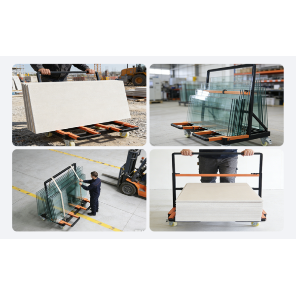 3000 Lbs Heavy-Duty Drywall Cart With Adjustable Panel Rack | Rolling Glass, Plywood & Sheetrock Dolly For Warehouse, Garage & Construction