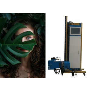 Thin 2 Printheads Automatic Wall Printing Machine Built In Pad
