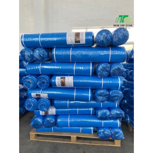 Vapor 3 In 1 Floor Underlayment , Laminate Flooring Blue Foam Underlayment With Overlap