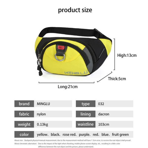 OEM/ODM Waterproof Lumbar Pack Waterproof Running Waist Belt Bag