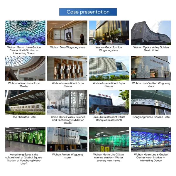 Showcase Decorative Glass Fireproof Stylish Patterned Glass Panels