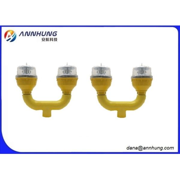 Red Double Obstruction Light / Led Aircraft Warning Lights For Tall Buildings