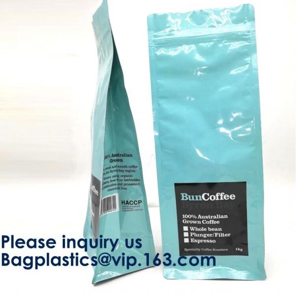 Quality Reusable Side Gusset Coffee Bag Inside Aluminum Foil Coffee Packing With Valve,Aluminum Foil Vacuum Packing Bag, Zipper for sale