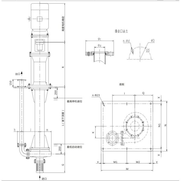 Stainless Steel Vertical Centrifugal Pump , Split Case Centrifugal Pump for Acidic Slurry