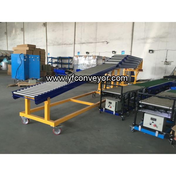 Telescopic Gravity Roller Conveyor for Unloading Containers