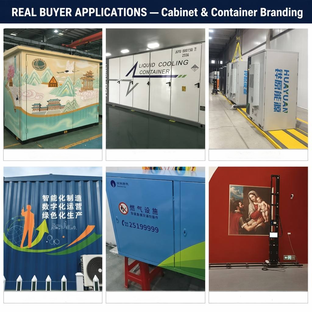 High Definition Sharp Text Industrial Cabinet UV Wall Printer Dual Epson Heads Automatic Vertical Mural Machine