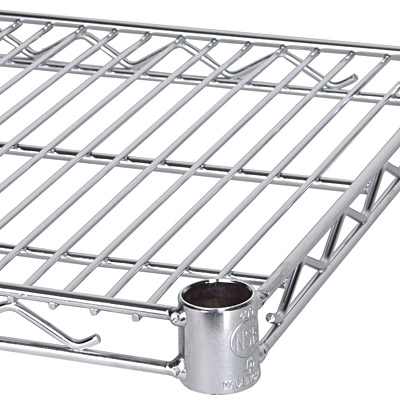 Retail Store Storage Metal Wire Shelving , Four Tier Standing Display Rack With Wheels
