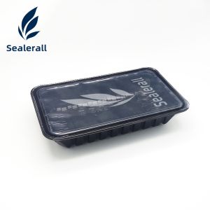 Buy cheap Energy Efficiency Automatic Tray Sealer Plastic Food Container Sealing Machine 2000W product