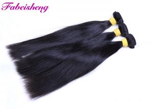Buy cheap Virgin Human Hair Brazilian Hair Extensions , Straight Brazilian Hair Natural Black product
