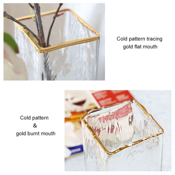 Polished Tabletop Rectangular Decorative Glass Vases With Phnom Penh Tall