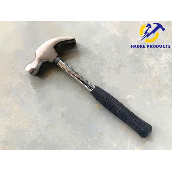 8OZ Size Carbon Steel Materials Claw Hammer With Steel Tubular Color Handle (XL0022)