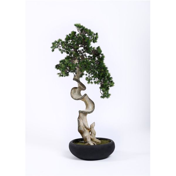 Rejuvenating Pine Artificial Tree , Curved Chinese Bonsai Tree Environmental Protective