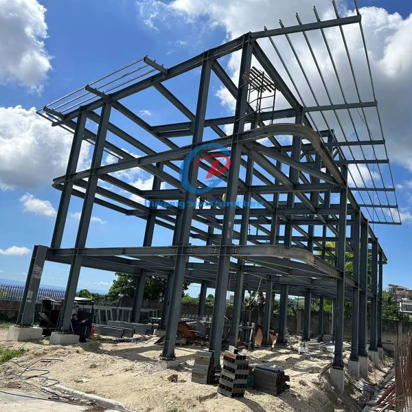 Commercial Prefabricated High Rise Buildings , Steel Frame Structure Building Construction