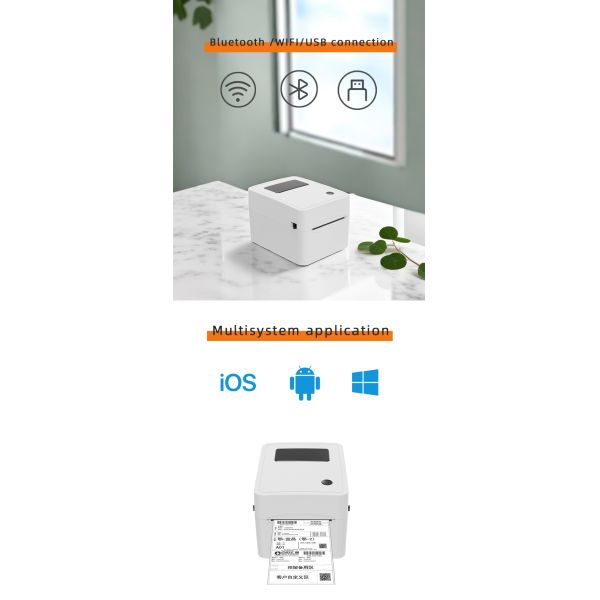 Thermal Barcode Label Printer With Label Holder– Compatible with Amazon Ebay Etsy Shopify 4×6 Shipping Label Printer