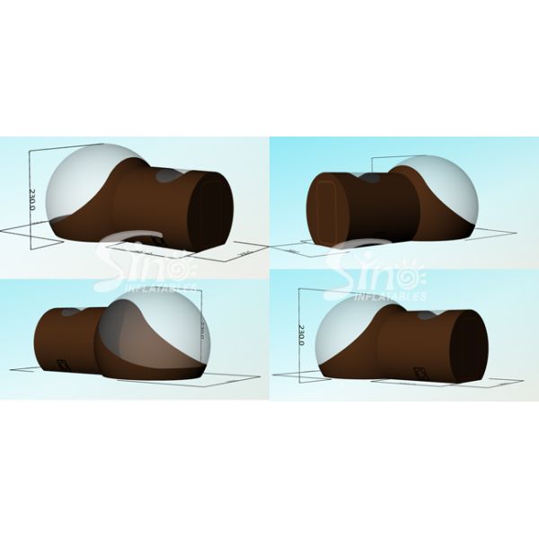 3m Dome Clear Inflatable Bubble Tent With Steel Frame Tunnel And Aluminium Door For Beach Hotel Use